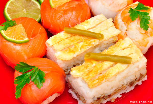 Temari sushi and Oshi sushi