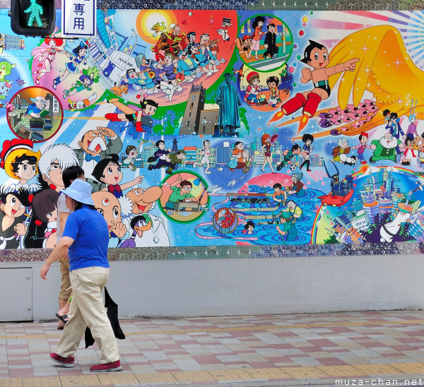 Astro Boy mural painting, Takadanobaba, Tokyo