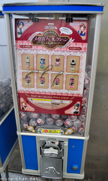 Gashapon machines - Maid Cafe Collection Pins and Strap, Tokyo