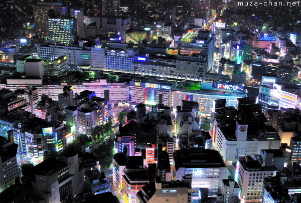 Colored Night over Ikebukuro, Tokyo