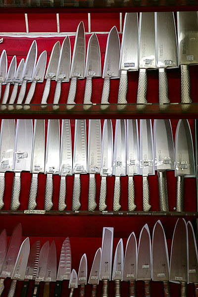  Kitchen Knives on Japanese Kitchen Knife   Image Via Wikipedia
