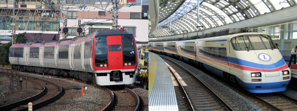 Narita Express and Kaisei Skyliner