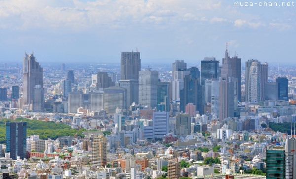 Nishi-Shinjuku Skyscrapers, View from Roppongi Hills Observatory, Tokyo