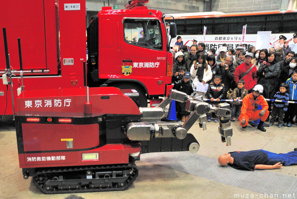 Tokyo Fire Department's Robot, Robocue, Dezome-shiki (New Year's Parade of Firemen), Odaiba, Tokyo