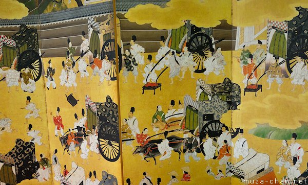 The Tale of Genji - Rivalry of the Carriages, Folding screen, Kansai Airport, Osaka