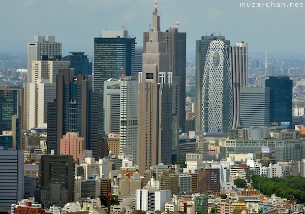 Nishi-Shinjuku Skyscrapers, View from Roppongi Hills Observatory, Tokyo
