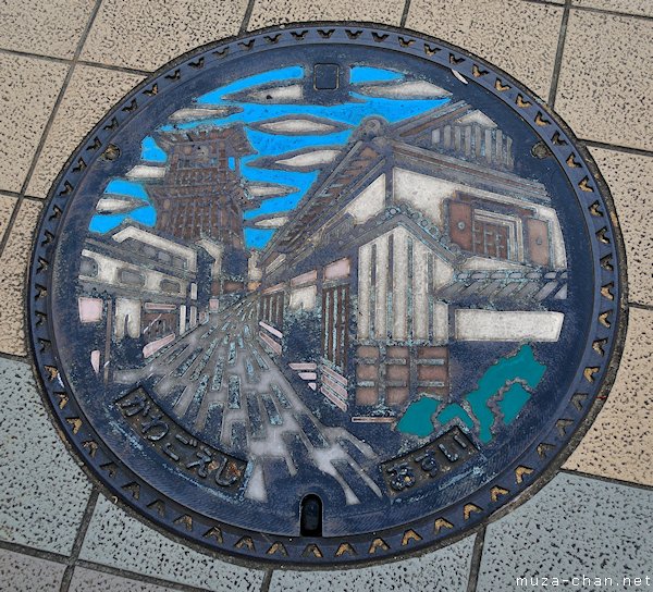 Toki-no-kane Manhole Cover, Kawagoe