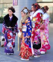Seijin no hi, girls dressed in furisode