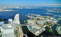 Yokohama Minato Mirai 21 aerial panorama