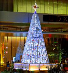Akihabara UDX Christmas Tree night view