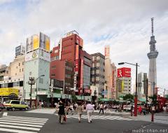 Asakusa colorful street scene