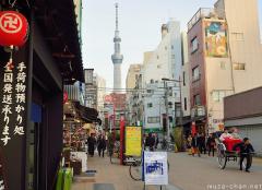 Tokyo Sky Tree viewed from the old Asakusa district