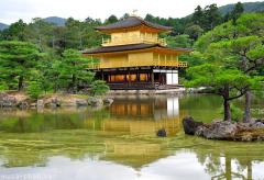 The non-golden floor of the golden Kinkaku-ji