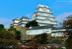 Simply beautiful Japanese scenes, Himeji Castle in the autumn