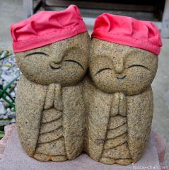 Cutest Jizo with red hats