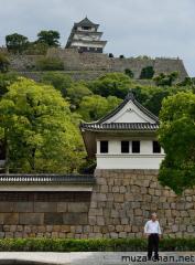 Marugame castle main keep and stone walls