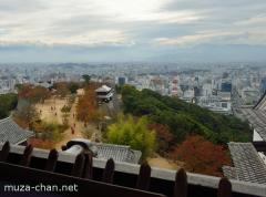 Spectacular view from the Matsuyama castle tower