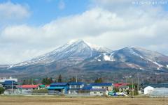 Perfect view of  Mount Bandai, the Fuji from Aizu
