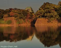 Simply beautiful Japanese scenes, Nagoya castle in autumn colors