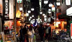 Namba crowded street by night
