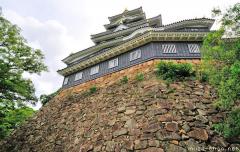 Japanese castle, unusual pentagonal Tenshu