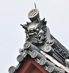 Oni-gawara, traditional Japanese decorative roof tiles