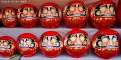 Good luck charms for the New Year, Daruma dolls
