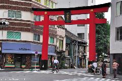 The Red Torii of Shitaya Shrine