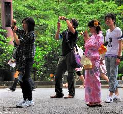Casual Photographers in Ueno Park