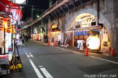 Shimbashi old fashioned street night view