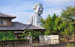 Unusual statue, Hotei Daibutsu from Konan City