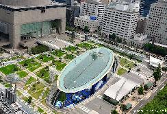 Japanese architecture, the Water Spaceship bird's-eye view