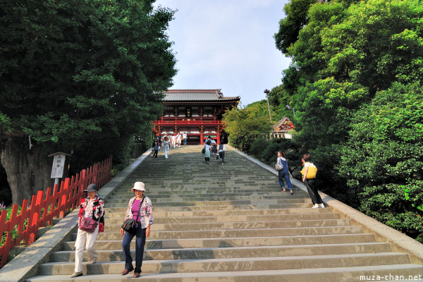 Temple Stairs in Kamakura, Tsurugaoka Hachimangu