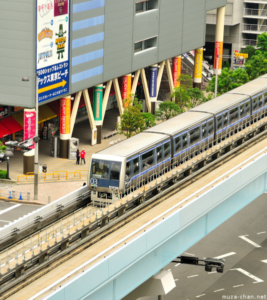 Yurikamome train near Aqua City, Odaiba, Tokyo