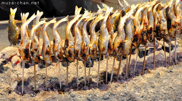 Salt grilled ayu (ayu no shio yaki)