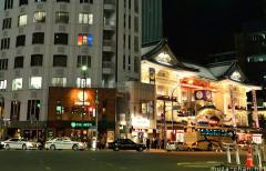 Tokyo street scene, the Ginza Kabuki-za theater