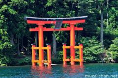 Torii gate at Lake Ashinoko, Hakone