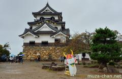 Hikone Castle on a rainy day