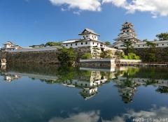 Simply beautiful Japanese scenes, Imabari castle reflection