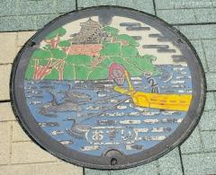 About Japan from... manhole covers, Inuyama Cormorant fishing