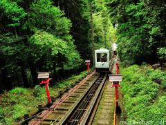 Shortest railway line in Japan, the Kurama-dera funicular