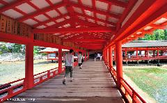 Itsukushima Shrine's beautiful corridors