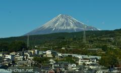 Perfect view of Mount Fuji from Shinkansen