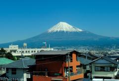 Perfect view of Mount Fuji from Shinkansen