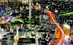 Simply beautiful Japanese scenes, Ikebukuro aerial night view