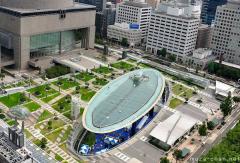 Japanese architecture, the Water Spaceship bird's-eye view