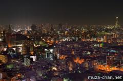 Osaka landmarks by night