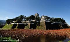 Shimabara castle wide angle view