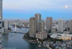 Tokyo Tsukishima Island bird's eye view