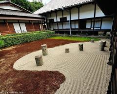 Japanese Zen gardens, the Seven Stars of Hokuto Shichisei